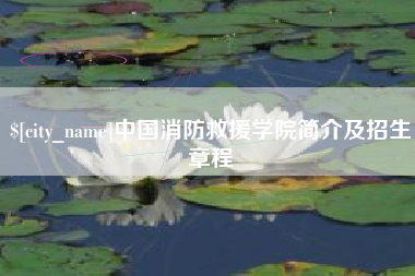 曹县中国消防救援学院简介及招生章程
