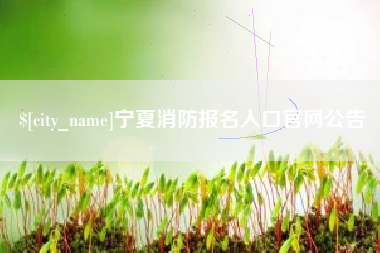 曹县宁夏消防报名入口官网公告