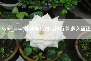 曹县诈骗冻结对方银行卡,多久返还