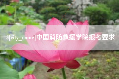 曹县中国消防救援学院报考要求