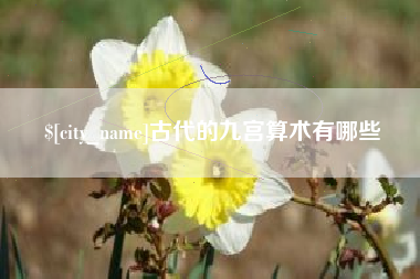 曹县古代的九宫算术有哪些