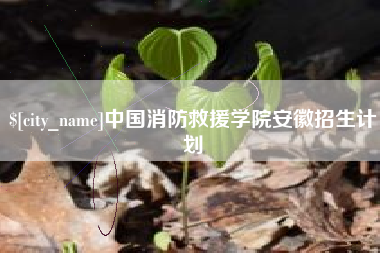 曹县中国消防救援学院安徽招生计划