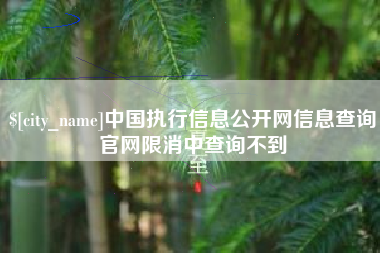 曹县中国执行信息公开网信息查询官网限消中查询不到