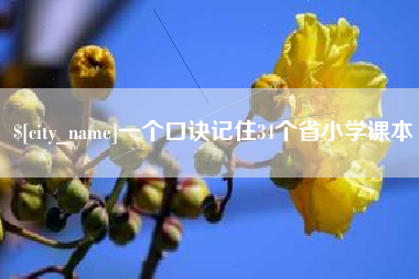 曹县一个口诀记住34个省小学课本
