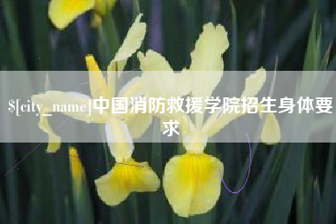 曹县中国消防救援学院招生身体要求