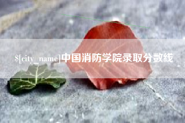 曹县中国消防学院录取分数线