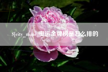 曹县奥运金牌榜是怎么排的
