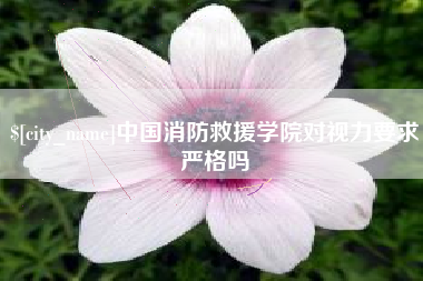 曹县中国消防救援学院对视力要求严格吗