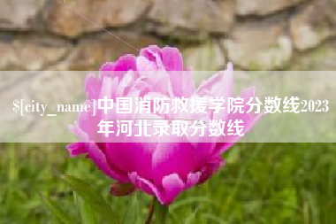 曹县中国消防救援学院分数线2023年河北录取分数线