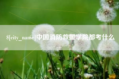 曹县中国消防救援学院都考什么