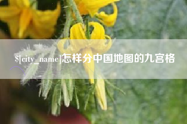 曹县怎样分中国地图的九宫格