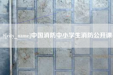 曹县中国消防中小学生消防公开课