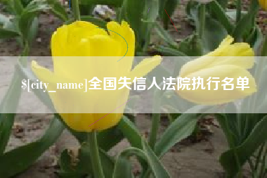 曹县全国失信人法院执行名单