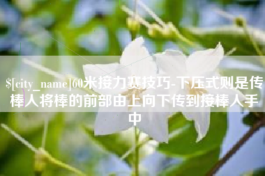 曹县60米接力赛技巧-下压式则是传棒人将棒的前部由上向下传到接棒人手中