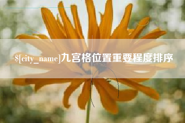 曹县九宫格位置重要程度排序