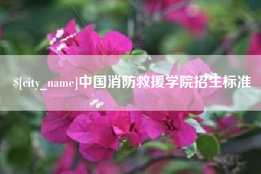 曹县中国消防救援学院招生标准