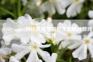 曹县消防救援学院招生录取分数线2020福建