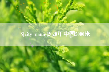 曹县2020年中国5000米